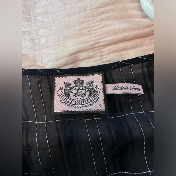 Juicy Couture Black & Silver checker Sheer Slip Cover Dress Women’s Size 0 #1439 - Picture 5 of 9